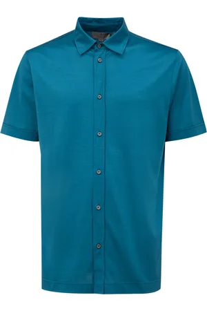 CANALI Shirt blaue kurze Armel