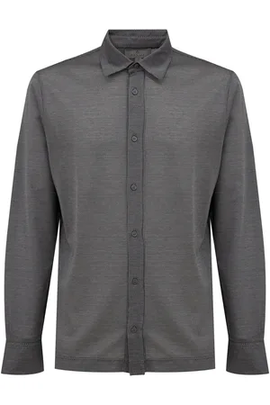 CANALI Shirt lange Armel grau