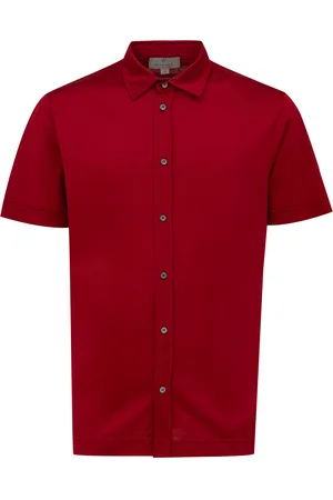 CANALI Shirt rote kurze Armel