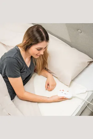InnovaGoods Elektrisches Wärmeunterbett für Doppelbett Blewarm 60+60 W 140 x 160 cm Weiß