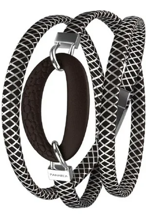 Panarea Damenarmreif BM1N21 Schwarz Silber Silberfarben (59 cm)