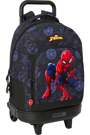 SPIDERMAN Schulrucksack mit Rädern Attack Schwarz 33 x 45 x 22 cm