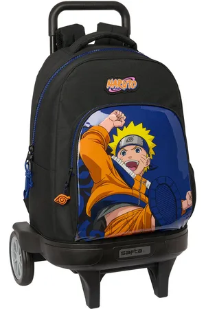 Naruto Schulrucksack mit Rädern Ninja Blau Schwarz 33 x 45 x 22 cm