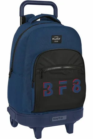 Blackfit8 Schulrucksack mit Rädern Urban Schwarz Marineblau (33 x 45 x 22 cm)