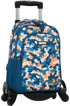 Fortnite Schulrucksack mit Rädern Blau 42 x 32 x 20 cm Tarnfarbe