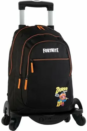 Fortnite Schulrucksack mit Rädern Durrr Schwarz 44 x 30 x 20 cm