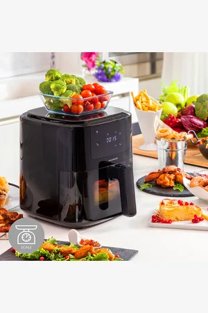 InnovaGoods Heißluftfritteuse mit Waage Fryinn Balance 5000 Schwarz 1500 W 5 L Edelstahl