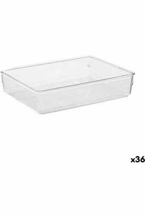 BigBuy Home Mehrzweck-Organizer CH99113-1 Durchsichtig Kunststoff 24 x 5,5 x 15,8 cm Mehrzweck (36 Stück)