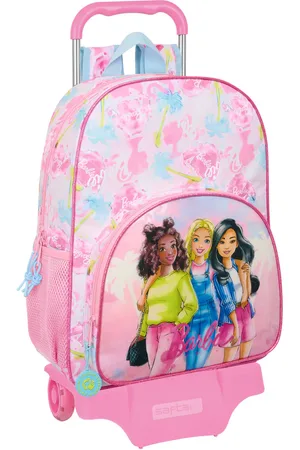 Barbie Schulrucksack mit Rädern Painterly Rosa Himmelsblau 33 x 42 x 14 cm