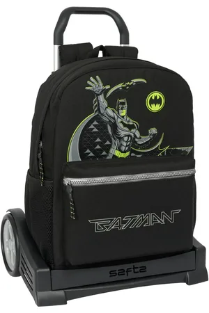 Batman Schulrucksack mit Rädern Game over Schwarz 32 x 43 x 14 cm