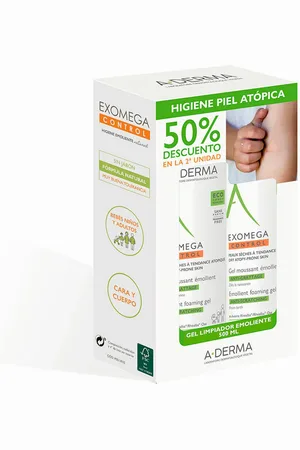 A-derma Schaumreiniger Exomega Control Gel Espumoso Emoliente 500 ml 2 Stücke