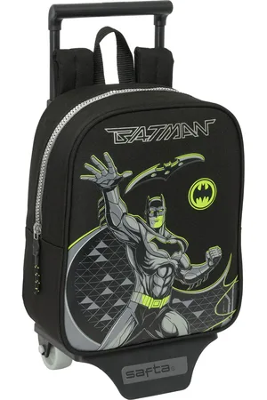 Batman Schulrucksack mit Rädern Game over Schwarz 22 x 27 x 10 cm