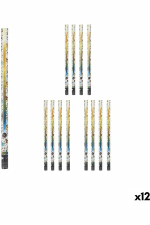 BigBuy Home Konfettikanone NAVI-AR-483 Bunt Papier Pappe Kunststoff 5 x 98,5 x 5 cm (12 Stück)