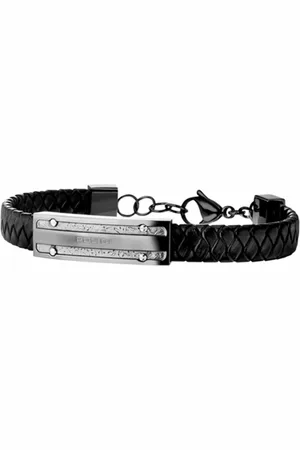 Police Herrenarmreif PJ26046BLU.03 Leder 19 cm