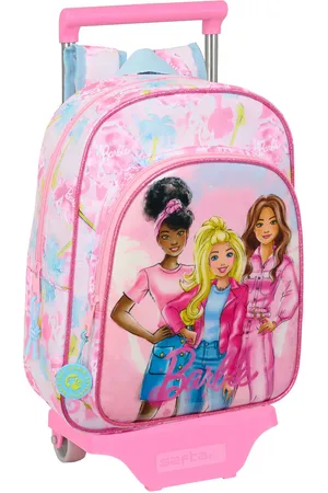 Barbie Schulrucksack mit Rädern Painterly Rosa Himmelsblau 26 x 11 x 67 cm 26 x 34 x 11 cm