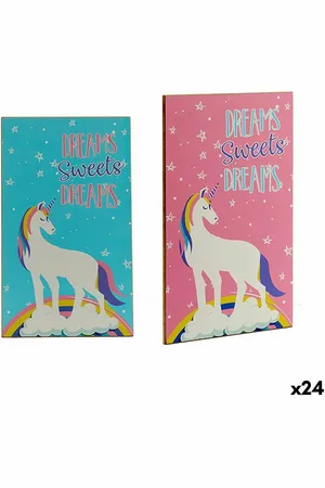 Gift Decor Bild Holz Einhorn 1 x 40 x 24 cm (24 Stück)