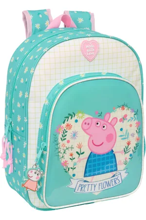Peppa Pig Schulrucksack Pretty flowers Gelb Minze 26 x 34 x 11 cm