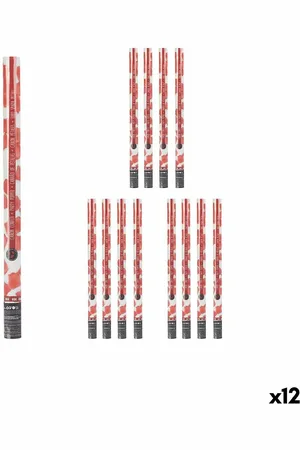 BigBuy Home Konfettikanone 9119-80 Rot Papier Pappe Kunststoff 5 x 79 x 5 cm (12 Stück)