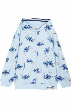 Stitch Sweatshirt mit Kapuze für Mädchen Hellblau