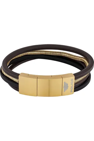 Police Herrenarmreif PJ26551BSG.02 Leder 19-21 cm