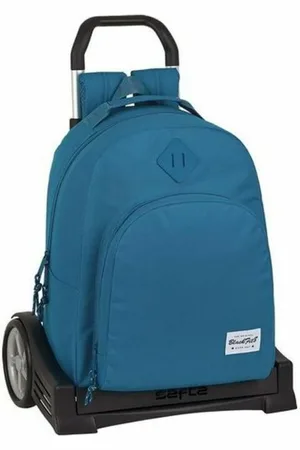 Blackfit8 Schulrucksack mit Rädern Evolution Egeo Blau (32 x 42 x 15 cm)