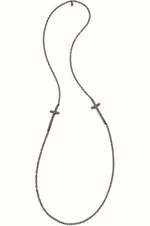 Folli Follie Damenhalskette 3N14T020KK_Plata Negra 90 cm