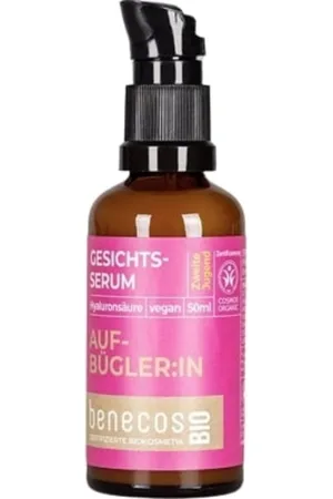 Benecos BIO Gesichtsserum Antifalten "Aufbügler:in" - 50 ml