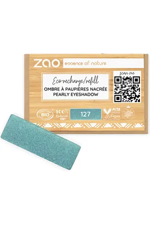 ZAO Refill Rectangle Eye Shadow - 127 Pearly Peacock Blue