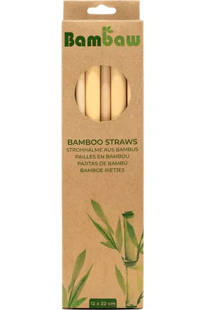 Bambaw Bambus Trinkhalme Box - 12x 22 cm