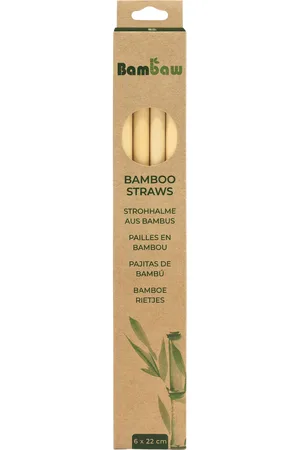 Bambaw Bambus Trinkhalme Box - 6x 22 cm