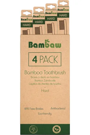 Bambaw Bambus Zahnbürste Hart - 4 Stk