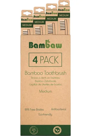 Bambaw Bambuszahnbürste Mittel - 4 Stk