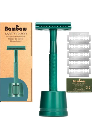 Bambaw Rasierhobel mit Rasierständer - Sea Green