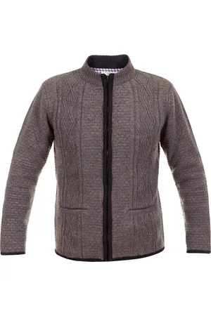 Edelnice Strickjacke Helmut hellgrau