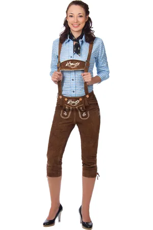 Edelnice Damen Trachtenlederhose Kniebundhose