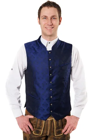 Edelnice Trachten Weste Konstantin royalblau
