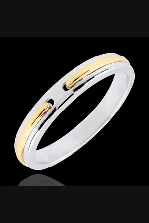 Edenly Trauring Versprechen - Zweierlei Gold - Gelbgold, Weißgold - 9 Karat