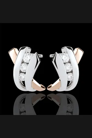 Edenly Trilogien Ohrstecker Kostbarer Kokon - Modi - Roségold und Weißgold