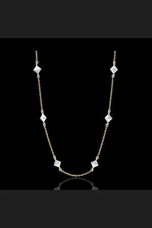 Edenly Collier Schöpfung - Rohdiamanten - Gelbgold - 18 Karat