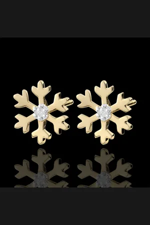 Edenly Ohrstecker Schneeflocke - und Diamant