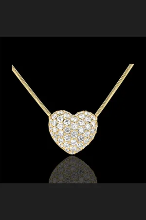 Edenly Diamant Collier Funkelndes Herz in - 0.85 Karat - 50 Diamante
