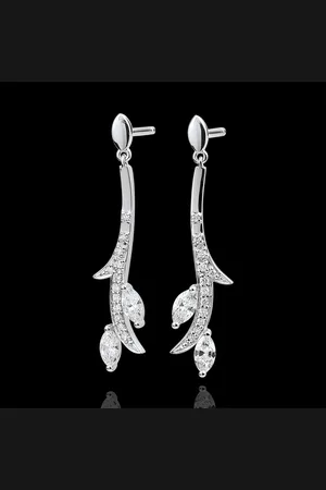 Edenly Ohrhänger Mysteriöser Wald - und Marquise Diamanten - 18 K