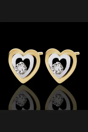 Edenly Ohrstecker Herz Boudoir - Bicolor