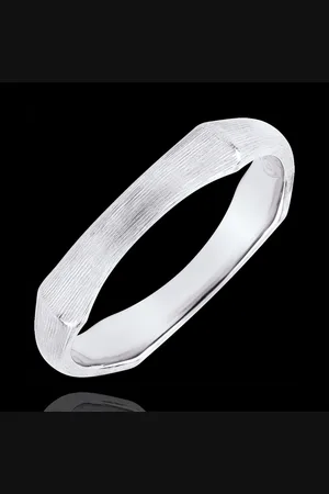 Edenly Ring Heiliger Urwald - 4 mm - 18 Karat gebürstetes