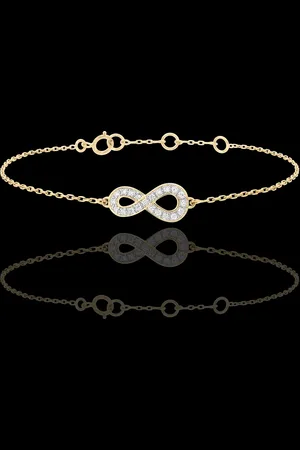 Edenly Armband Unendlichkeit - und Diamanten - 9 Karat