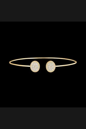 Edenly Durchbrochener Armreif - Du und Ich Ellipse - 9 Karat und Dia