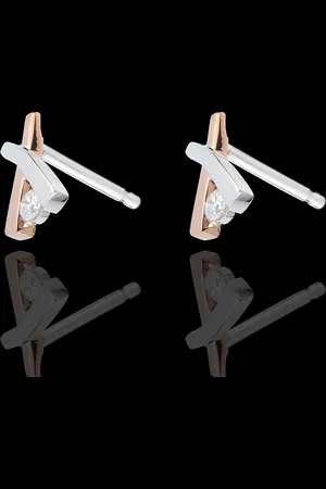 Edenly Ohrstecker Kostbarer Kokon - Schattenspiel Variation -Rosé- und Weiß