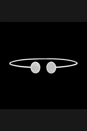 Edenly Durchbrochener Armreif - Du und Ich Ellipse - 9 Karat und Di