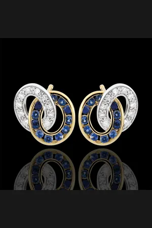 Edenly Ohrstecker Duorama - Saphir und Diamanten