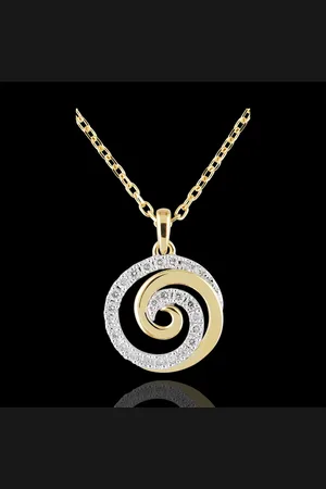 Edenly Collier Spirale der Liebe Weißgold und Gelbgold
